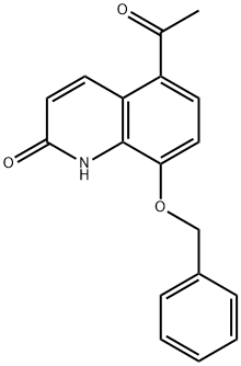 5-Acetyl-8-(phenylmethoxy)-2-quinolinone Structural