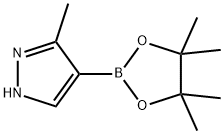 3-Methyl-4-(4,4,5,5-tetramethyl-[1,3,2]dioxaborolan-2-yl)-1H-pyrazole Structural