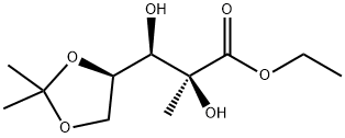 D-Arabinonic acid, 2-C-methyl-4,5-O-(1-methylethylidene)-,ethyl ester Structural