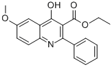 3-Quinolinecarboxylic acid, 4-hydroxy-6-methoxy-2-phenyl-, ethyl ester Structural