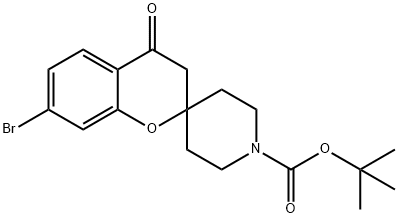 N-BOC-7-BROMO-4-OXO-3,4-DIHYDRO-1''H-SPIRO[CHROMENE-2,4''-PIPERIDINE] Structural