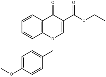 ethyl 1-(4-methoxybenzyl)-4-oxo-1,4-dihydroquinoline-3-carboxylate Structural