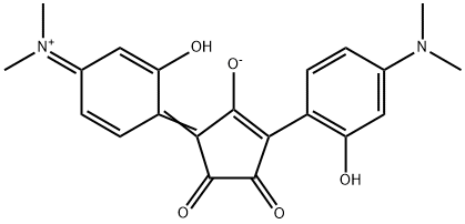 3-(4-Dimethylamino-2-hydroxy-phenyl)-5-(4-dimethylimmonium-2-hydroxy-cyclohexa-2,5-dien-1-ylidene)--1,2-dioxo-cyclopenten-4-olate