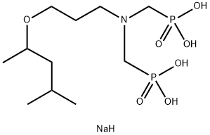 sodium trihydrogen [[[3-(1,3-dimethylbutoxy)propyl]imino]bis(methylene)]bisphosphonate Structural