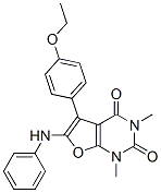 Furo[2,3-d]pyrimidine-2,4(1H,3H)-dione,  5-(4-ethoxyphenyl)-1,3-dimethyl-6-(phenylamino)- Structural