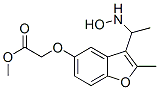 Acetic  acid,  2-[[3-[1-(hydroxyamino)ethyl]-2-methyl-5-benzofuranyl]oxy]-,  methyl  ester Structural