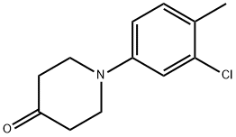 1-(3-chloro-4-methylphenyl)piperidin-4-one Structural