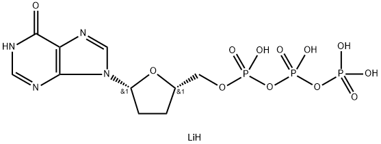 Inosine 5'-(tetrahydrogen triphosphate), 2',3'-dideoxy-, trilithium salt Structural