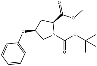 N-BOC-METHYL(2S,4S)-4-PHENOXY-2-PYRROLIDINECARBOXYLATE Structural