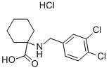 1-(3,4-DICHLORO-BENZYLAMINO)-CYCLOHEXANECARBOXYLIC ACID HYDROCHLORIDE Structural