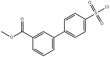 4'-CHLOROSULFONYL-BIPHENYL-3-CARBOXYLIC ACID METHYL ESTER Structural