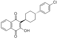 2-(4-(4-Chlorophenyl)cyclohexyl)-3-hydroxy-1,4-naphthoquinone Structural