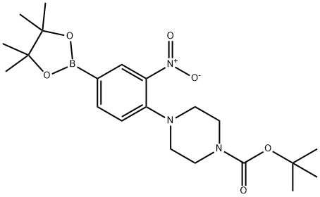 tert-Butyl 4-(2-nitro-4-(4,4,5,5-tetramethyl-1,3,2-dioxaborolan-2-yl)phenyl)piperazine-1-carboxylate95% Structural