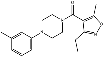 Methanone, (3-ethyl-5-methyl-4-isoxazolyl)[4-(3-methylphenyl)-1-piperazinyl]-