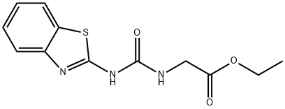 Ethyl 2-(3-benzo[d]thiazol-2-ylureido)acetate Structural