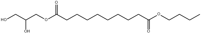butyl 2,3-dihydroxypropyl sebacate Structural