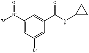 3-Bromo-N-cyclopropyl-5-nitrobenzamide Structural