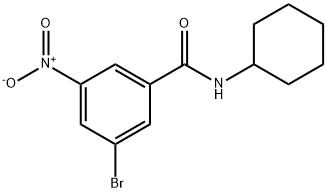 3-Bromo-N-cyclohexyl-5-nitrobenzamide Structural