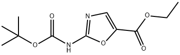 Ethyl 2-(t-BOC-amino)oxazole-5-carboxylate Structural