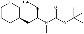 CarbaMic acid, N-[(1S)-1-(aMinoMethyl)-2-[(3R)-tetrahydro-2H-pyran-3-yl]ethyl]-N-Methyl-, 1,1-diMethylethyl ester Structural