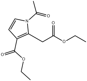 ETHYL 1-ACETYL-2-ETHOXYCARBONYLMETHYL-1H-PYRROLE-3-CARBOXYLATE Structural