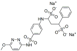 1-[[4-[[(6-Methoxy-3-pyridazinyl)amino]sulfonyl]phenyl]amino]-3-phenyl-1,3-propanedisulfonic acid disodium salt