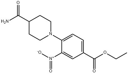 ETHYL 3-NITRO-4-(PIPERIDIN-4-CARBOXAMID-1-YL)BENZOATE