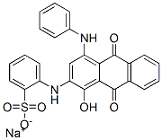 sodium [[4-anilino-9,10-dihydro-1-hydroxy-9,10-dioxo-2-anthryl]amino]benzenesulphonate Structural