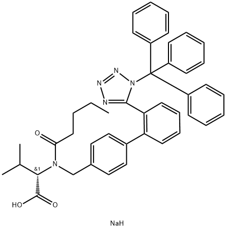 Trityl Valsartan Sodium Salt Structural