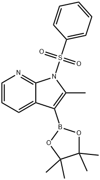 1H-Pyrrolo[2,3-b]pyridine, 2-methyl-1-(phenylsulfonyl)-3-(4,4,5,5-tetramethyl-1,3,2-dioxaborolan-2-yl)-