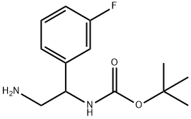 tert-butyl 2-amino-1-(3-fluorophenyl)ethylcarbamate Structural