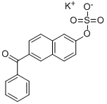 6-BENZOYL-2-NAPHTHYL SULFATE, POTASSIUM SALT Structural