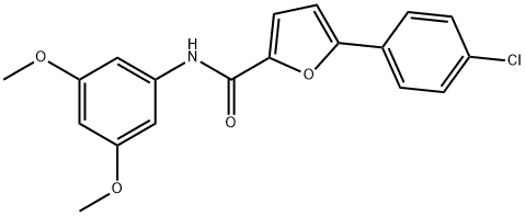 5-(4-Chlorophenyl)-furan-2-carboxylic acid 3,5<br>-dimethoxyphenylamide Structural