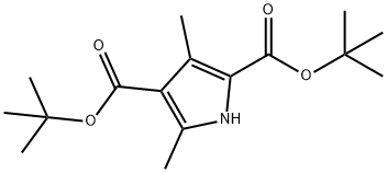 Di-(tert-butyl) 3,5-dimethyl-1H-pyrrole-2,4-dicarboxylate Structural