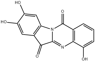 Indolo[2,1-b]quinazoline-6,12-dione,  4,8,9-trihydroxy- Structural