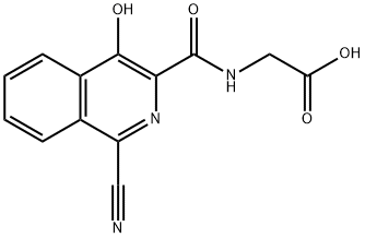 Glycine,  N-[(1-cyano-4-hydroxy-3-isoquinolinyl)carbonyl]- Structural