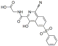 Glycine,  N-[[1-cyano-4-hydroxy-6-(phenylsulfonyl)-3-isoquinolinyl]carbonyl]- Structural