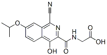 Glycine,  N-[[1-cyano-4-hydroxy-7-(1-methylethoxy)-3-isoquinolinyl]carbonyl]- Structural