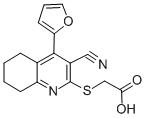 {[3-CYANO-4-(2-FURYL)-5,6,7,8-TETRAHYDROQUINOLIN-2-YL]THIO}ACETIC ACID Structural