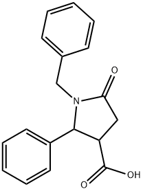 1-BENZYL-5-OXO-2-PHENYL-PYRROLIDINE-3-CARBOXYLIC ACID Structural