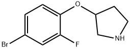 3-(4-BROMO-2-FLUOROPHENOXY)PYRROLIDINE Structural