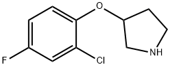 3-(2-CHLORO-4-FLUOROPHENOXY)PYRROLIDINE Structural