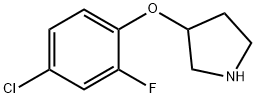 3-(4-CHLORO-2-FLUOROPHENOXY)PYRROLIDINE Structural