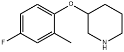 3-(4-FLUORO-2-METHYLPHENOXY)PIPERIDINE Structural