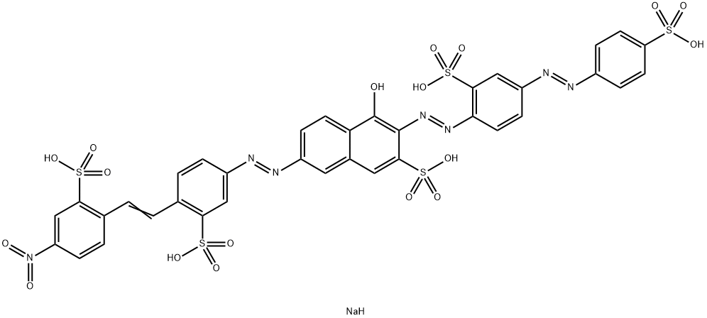 pentasodium 4-hydroxy-7-[[4-[2-(4-nitro-2-sulphonatophenyl)vinyl]-3-sulphonatophenyl]azo]-3-[[2-sulphonato-4-[(4-sulphonatophenyl)azo]phenyl]azo]naphthalene-2-sulphonate     