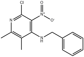 4-Pyridinamine,2-chloro-5,6-dimethyl-3-nitro-N-(phenylmethyl)- Structural