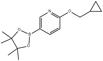 2-(CYCLOPROPYLMETHOXY)-5-(4,4,5,5-TETRAMETHYL-1,3,2-DIOXABOROLAN-2-YL)PYRIDINE Structural