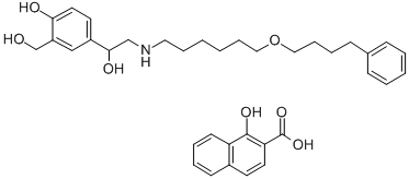 SALMETEROL XINAFOATE,SALMETEROL XINAFONATE,Salmeterol, 1-Hydroxy-2-naphthoate