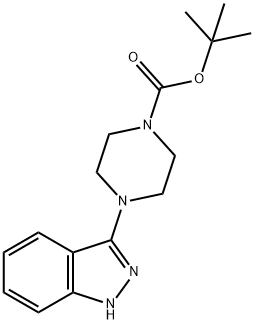 tert-Butyl 4-(1H-indazol-3-yl)piperazine-1-carboxylate Structural