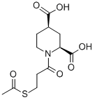 2,4-Piperidinedicarboxylic acid, 1-(3-(acetylthio)-1-oxopropyl)-, cis-